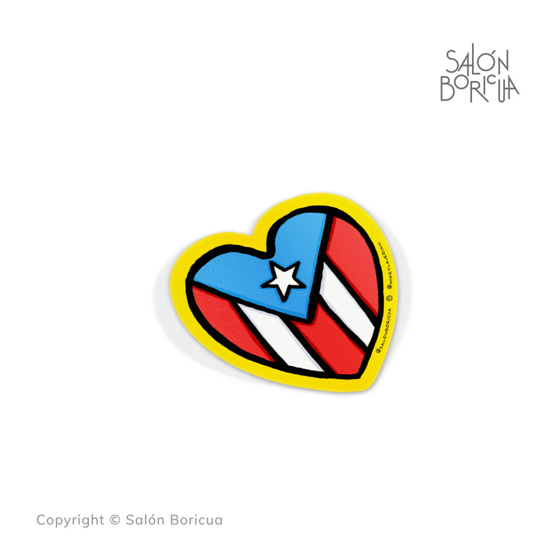 Bandera: PR Corazón - Sky Blue (Premium Sticker)
