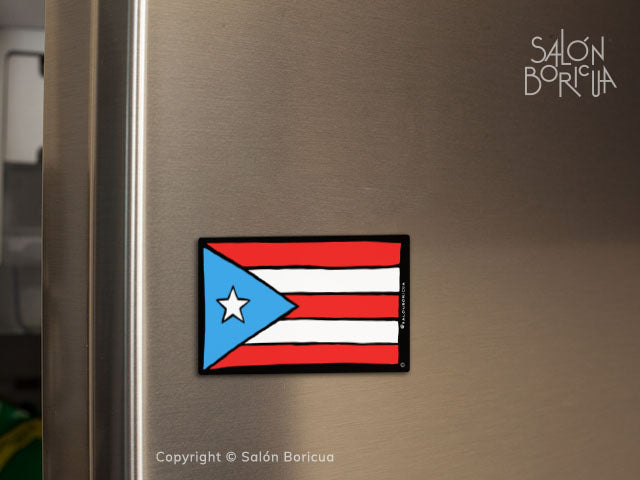Imán: Bandera: PR Rectangular - Sky Blue (Magnet)