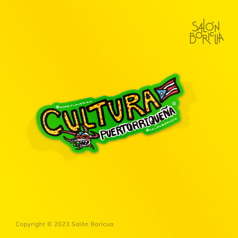 Cultura Puertorriqueña - Verde (Premium Sticker)