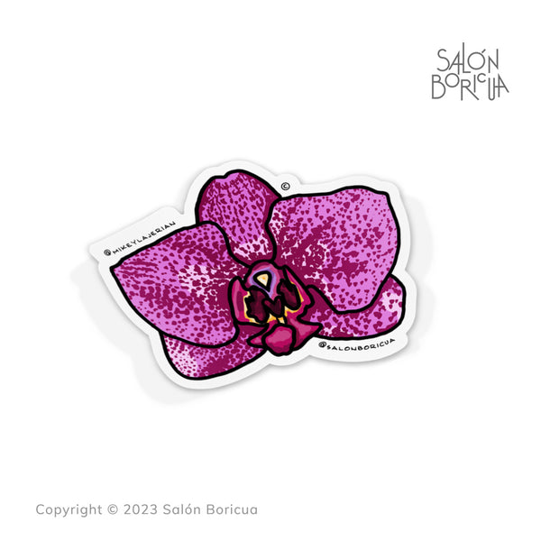 Flor de Orquídea Rosa (Premium Sticker)