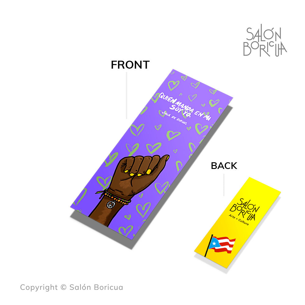 Bookmark: Quien Manda en Mi Soy Yo - Julia de Burgos (Marcador)
