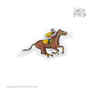 Caballo y Jinete Boricua (Premium Sticker)