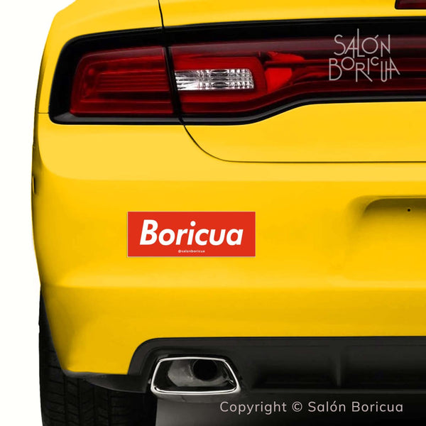Boricua Box Logo - Red (BUMPER Sticker)