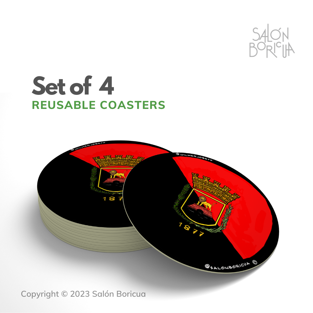 Set of 4: Ponce Rounded - Con Escudo (Coasters)