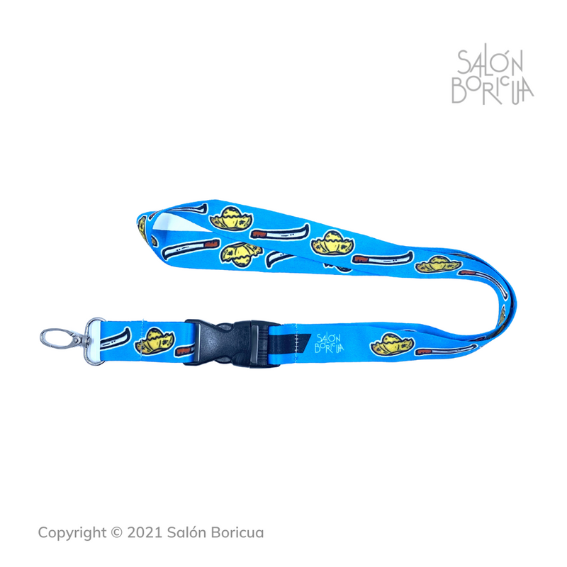 Pava + Machete - Blue (Lanyard)