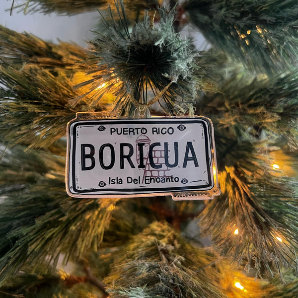 Adorno: Tablilla Clásica Boricua (Acrylic Christmas Ornament)