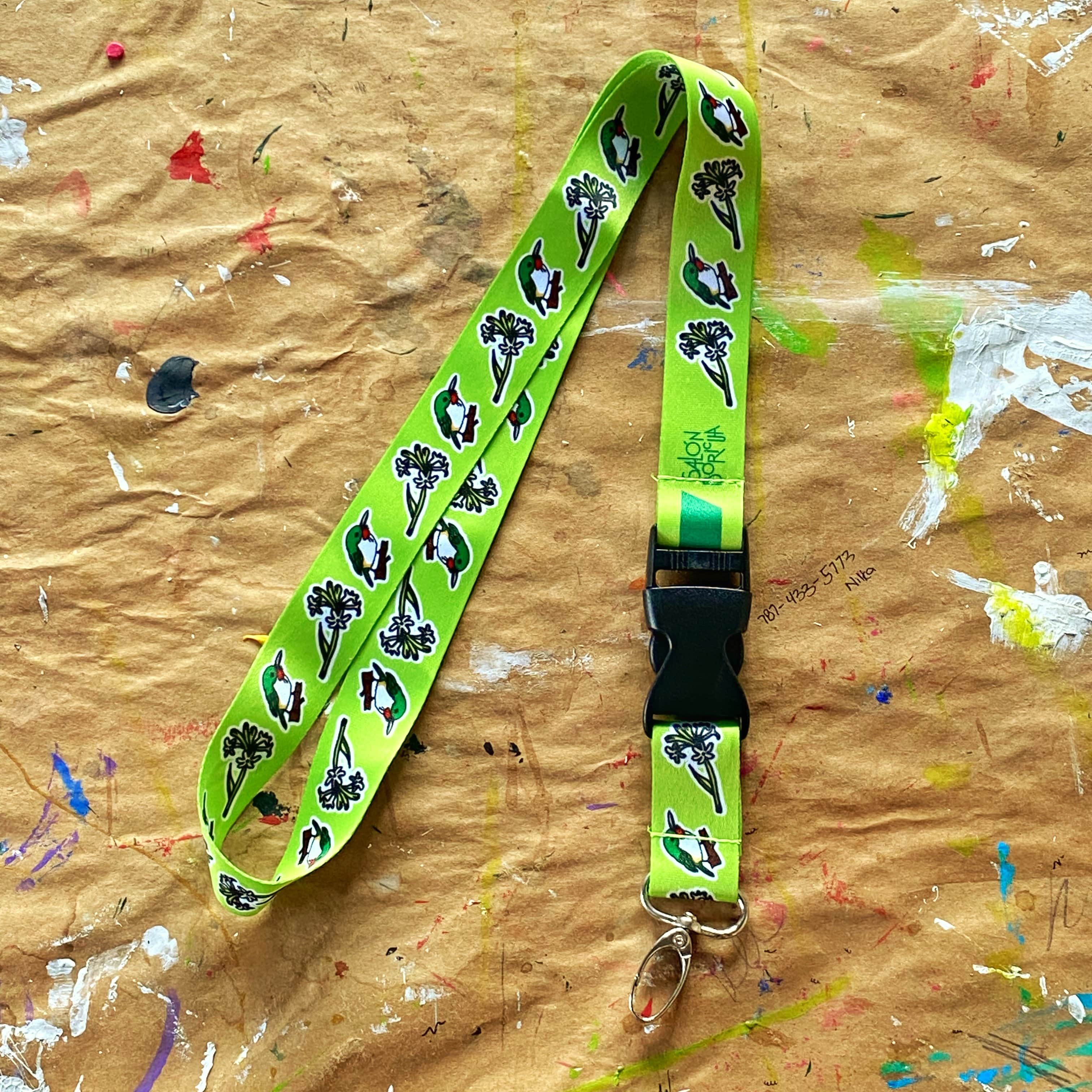 Neon San Pedrito + Azucenas (Lanyard)