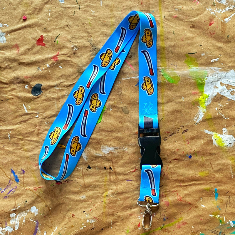 Pava + Machete - Blue (Lanyard)