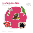 #04 - Flora y Fauna Pack (5 Premium Stickers)