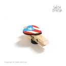 Bamboo Clothespin - Bandera de Puerto Rico (Handmade)