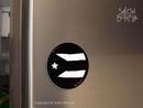Imán: Bandera: PR Rounded - Black (Magnet)